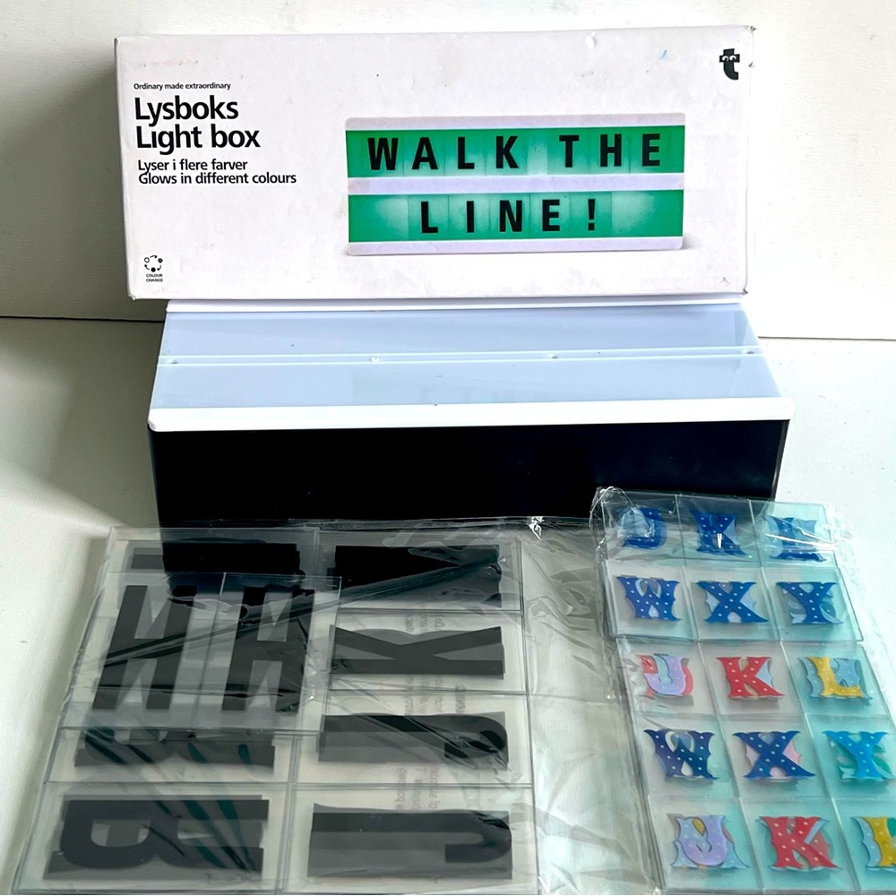 Light Box Cinema Light Box Home Decor LED two sets of letters